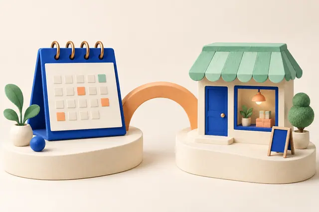 Editorial illustration: Google Calendar Appointment Schedules vs Cowlendar