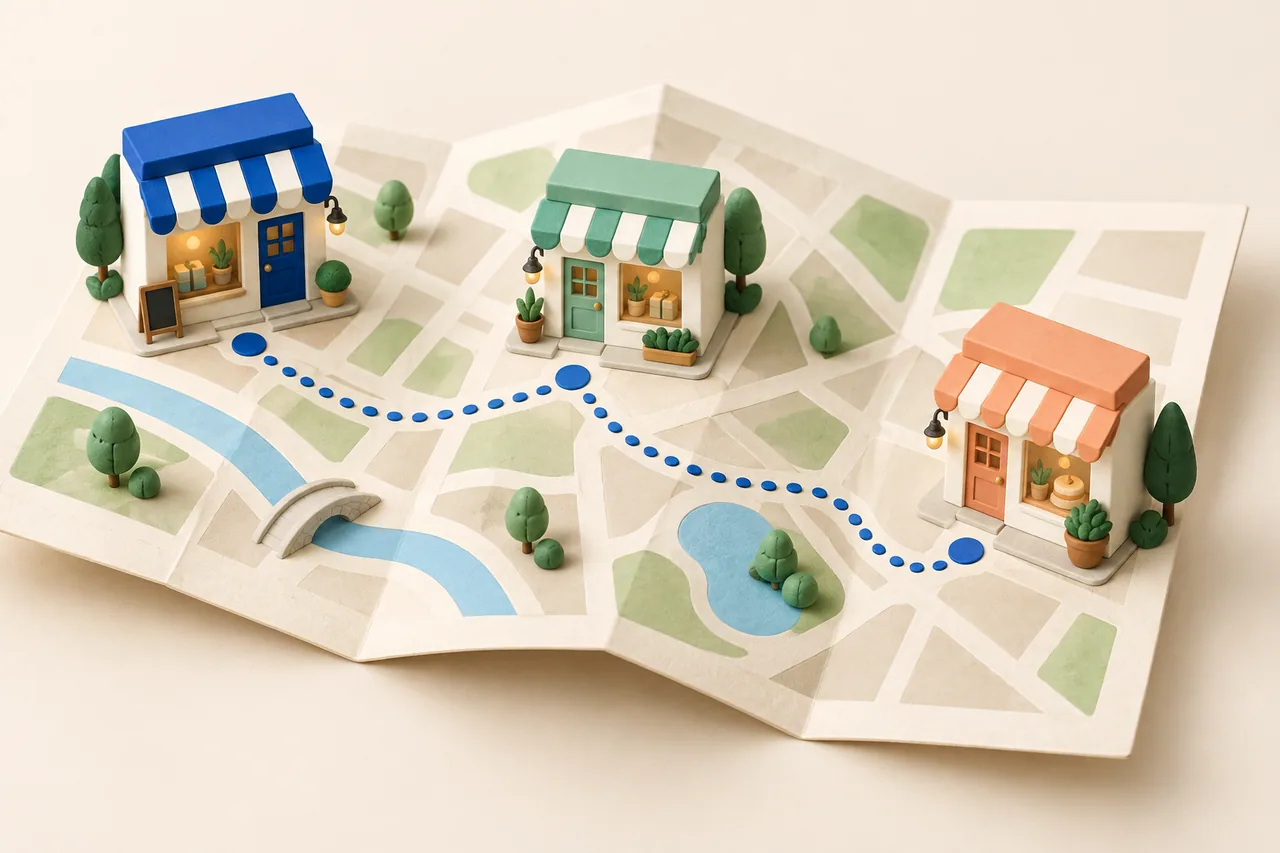 Editorial illustration: How to Manage Multiple Service Locations on Shopify