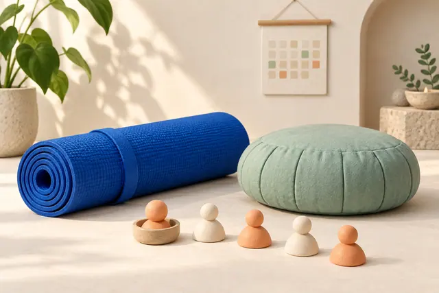 Editorial illustration: How to Offer Yoga and Wellness Class Bookings on Shopify