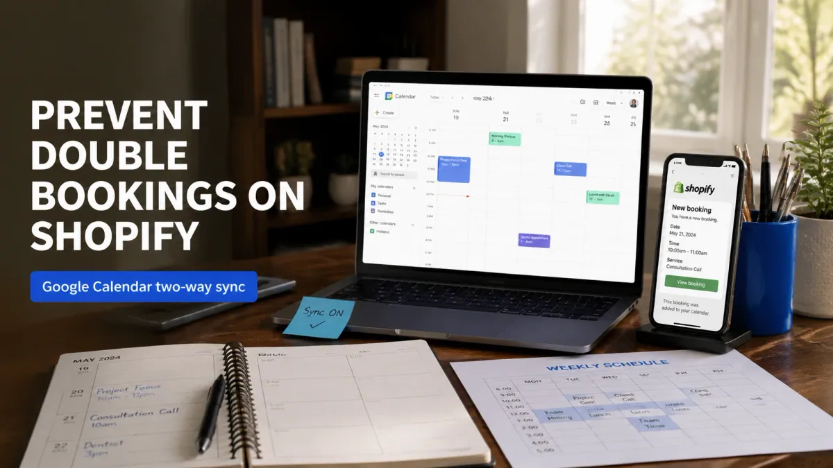 Editorial image for How to Prevent Double Bookings on Shopify with Google Calendar Sync