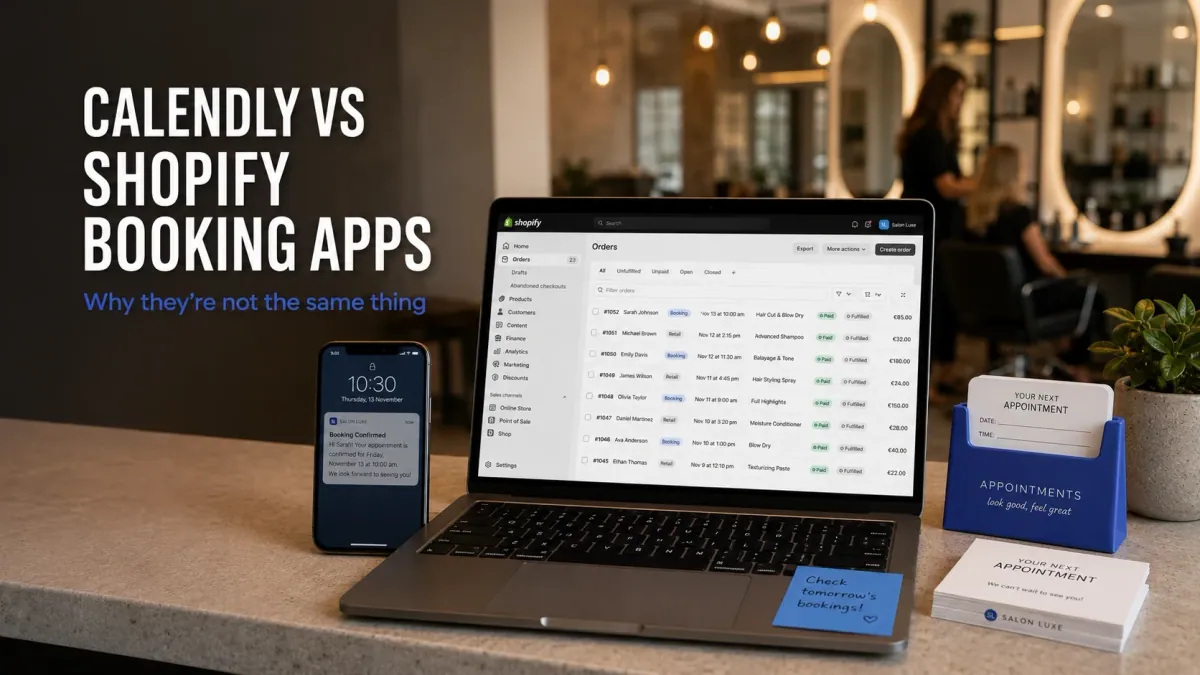 Editorial image for Why Calendly Doesn't Work Like a Shopify Booking App (2026)