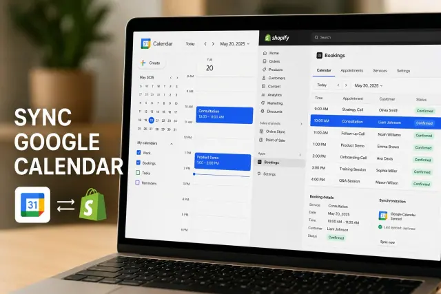 Editorial image for How to sync Shopify bookings with Google Calendar in 2026 (+ troubleshooting)
