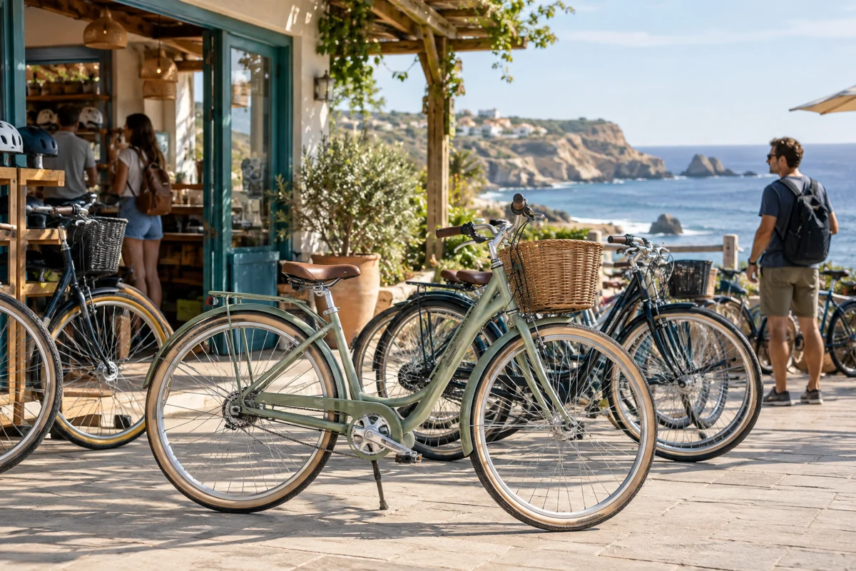 Bicycles ready to rent