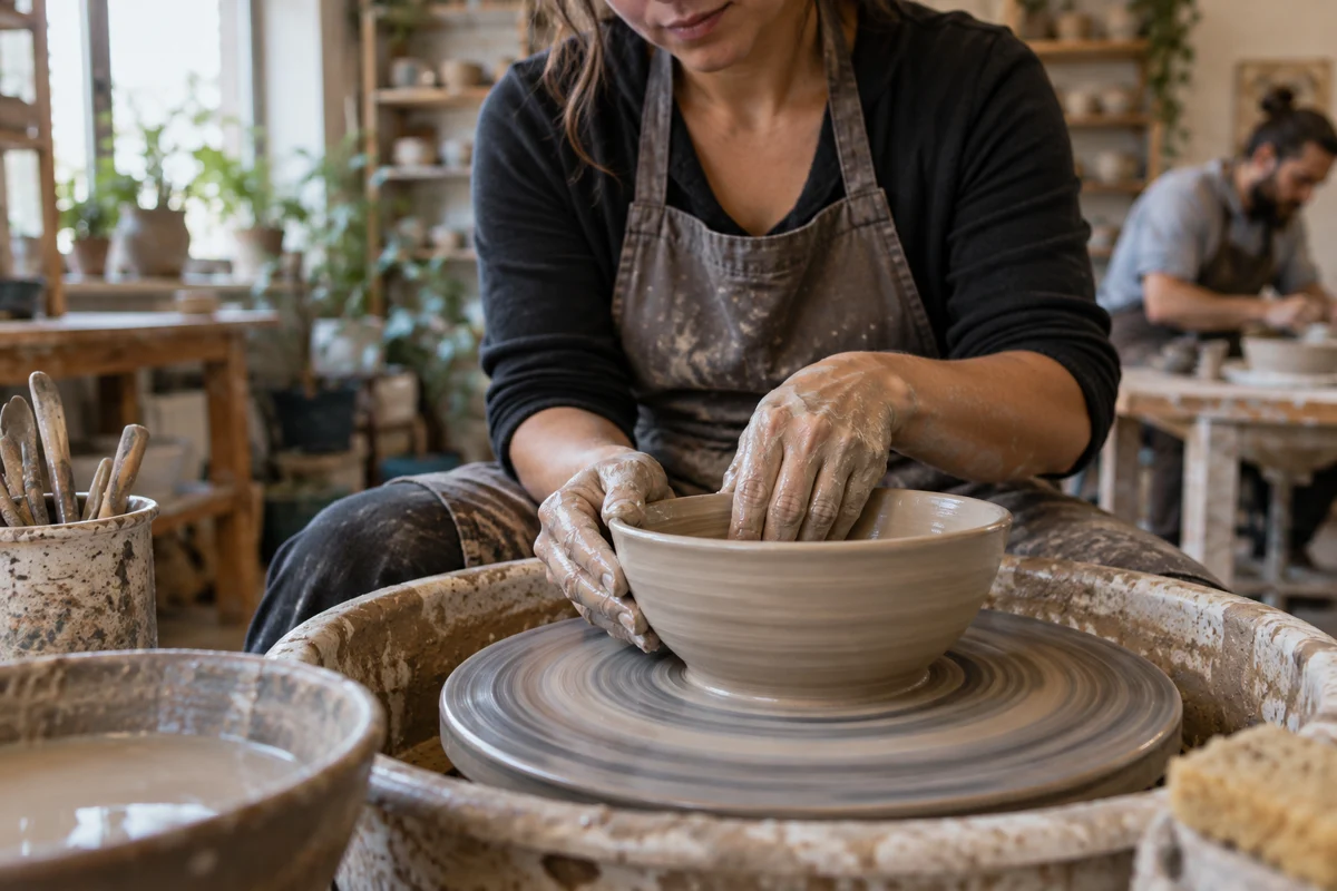 A pottery workshop